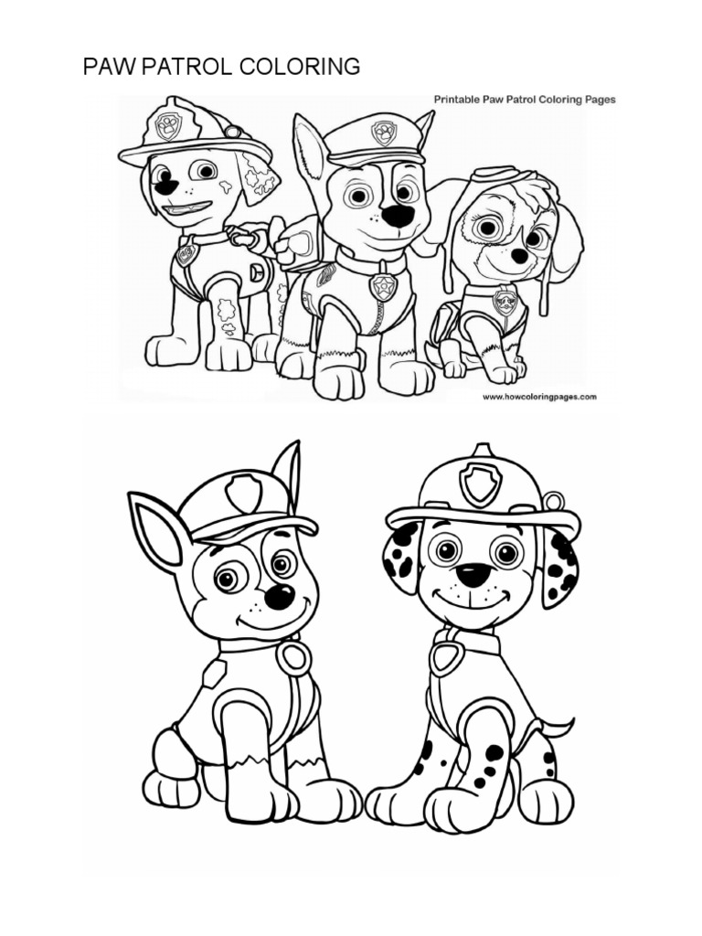 Paw Patrol Coloring Book For Kids